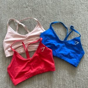 3x lightly worn Gymshark Sports-bras - all size small